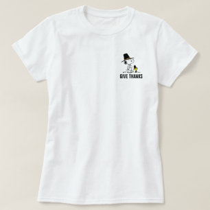 T-shirt cacahuètes   Snoopy & Woodstock Pilgrim