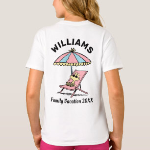 T-shirt cacahuètes Woodstock Beach Vacances en famille