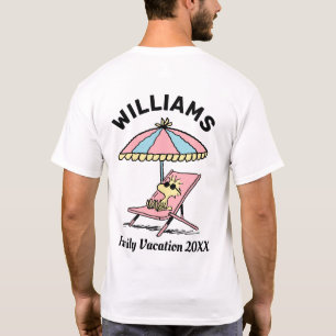 T-shirt cacahuètes Woodstock Beach Vacances en famille