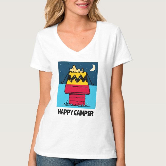 T-shirt cacahuètes | Woodstock Camping Demi et Demi (Devant)