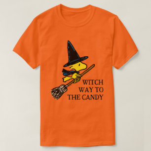 T-shirt cacahuètes Woodstock Halloween Witch