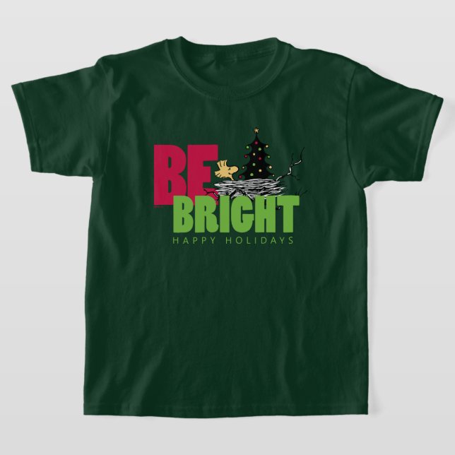 T-shirt cacahuètes | Woodstock Noël Soyez brillant (Poser)