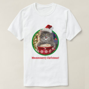 T-shirt Cacao chaud Kitty de Noël mignon