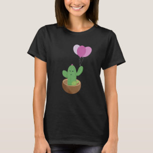 T-shirt Cactus Balloon Drôle Cartoon Graphique pour Hommes