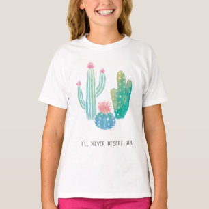 T-shirt Cactus bohémien   Je ne vous déserterai jamais