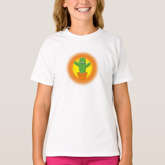 T-shirt Cactus Cartoon Cute (Devant)