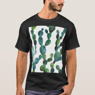 T-shirt Cactus Craze : Tendance de l'aquarelle tropicale