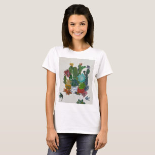 T-shirt Cactus dans les pots encore vie Peinture