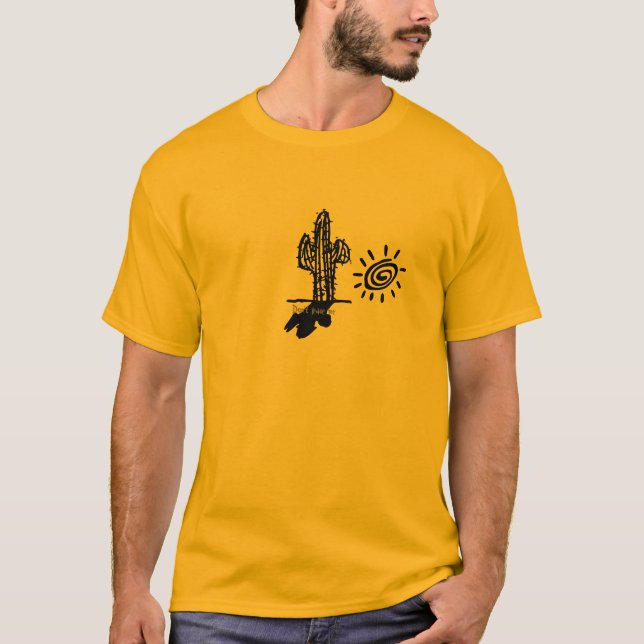 T-shirt Cactus et ombre isolés (Devant)