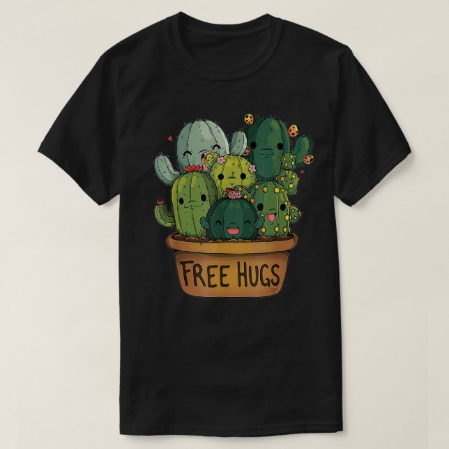 T-shirt Cactus Gratuits Accrocs Tee Cute Funny Cactus Prés (Design devant)