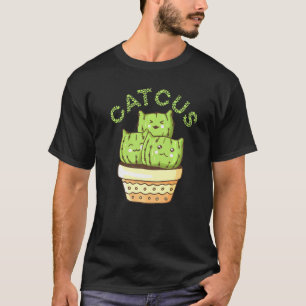 T-shirt Cactus Kitty Catcus Succulent Saguaro Chat Pun