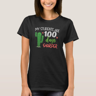 T-shirt Cactus Mes Étudiants Sont 100 Jours Plus Sûrs Pour