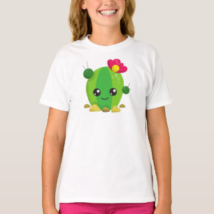 T-shirt Cactus mignons, Cactus Kawaii, Cactus verts, Fleur