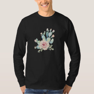 T-shirt Cactus Plante florissant Prickly Pear Cactus Botan