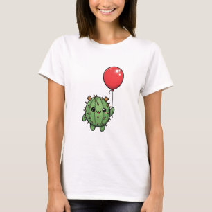 T-shirt Cactus Rond Adorable avec Lièges
