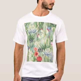 T-shirt Cactus, succulents : aquarelle florale imprimé.