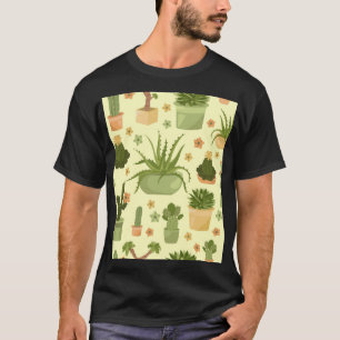 T-shirt Cactus, succulents : vintage plantes ménagères mot