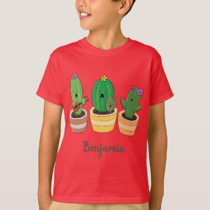 T-shirt Cactus trio chantante mignonne dessin animé
