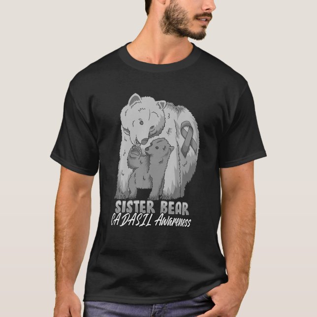 T-shirt CADASIL Child Awareness Mama Bear Support Ribbon (Devant)
