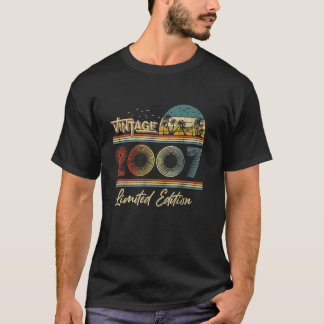 T-shirt Cadeau 18 Ans Vintage 2007 Rétro 18ème Anniversair