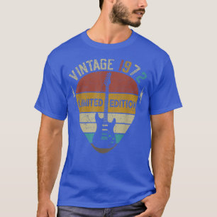 T-shirt Cadeau 50 ans Cadeau Vintage 1972 Joueur de guitar