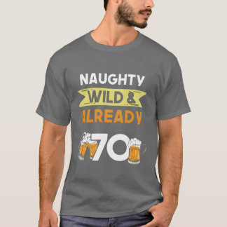 T-shirt Cadeau 70 ans anniversaire femmes Bière vintage