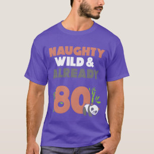 T-shirt Cadeau 80 ans anniversaire femmes Ours Panda fille