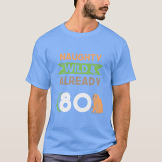 T-shirt Cadeau 80 ans anniversaire femmes Singe singe drôl