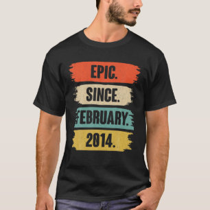 T-shirt Cadeau 8 Ans - Épopée Depuis Février 2014 8E Bir