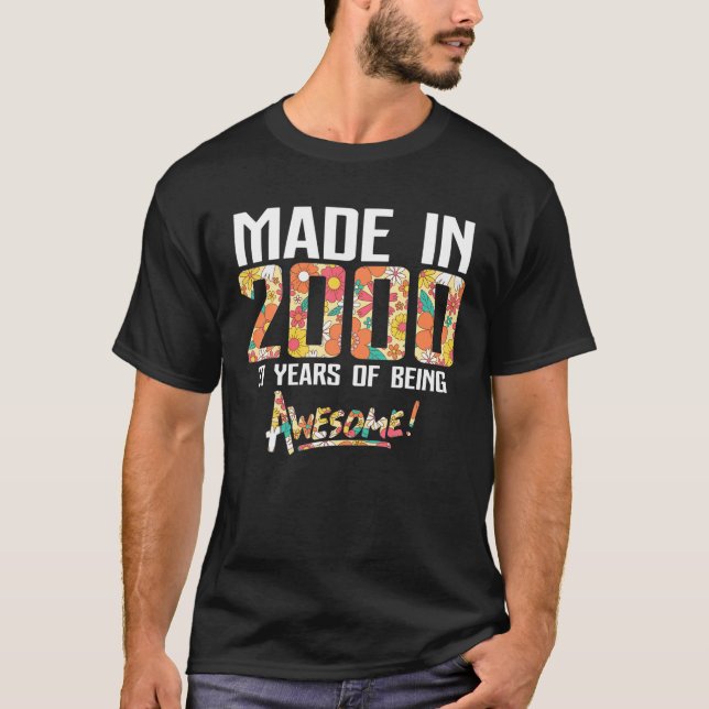 T-shirt Cadeau Ado De Filles De 21 Ans Pour 21E Anniversai (Devant)