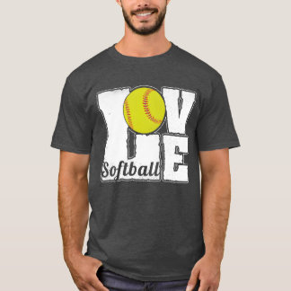 T-shirt Cadeau AMOUR DE SOFTBALL