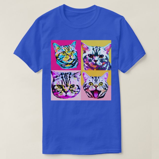 T-shirt Cadeau Amoureux des chats American Shorthair (Design devant)