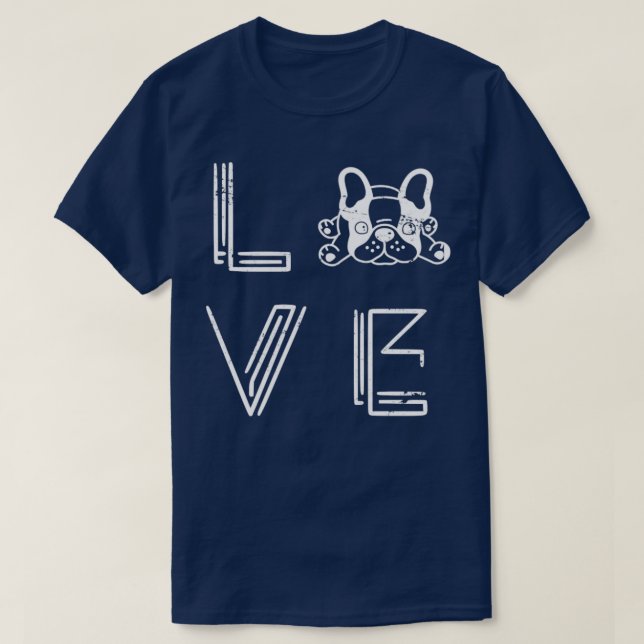 T-shirt Cadeau Amoureux des chiens Cute Frenchie (Design devant)