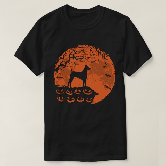 T-shirt Cadeau Amoureux des chiens Xoloitzcuintli Et Lune  (Design devant)