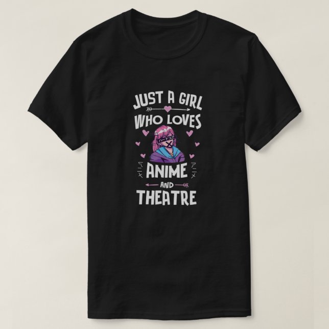 T-shirt Cadeau Anime Et Théâtre pour filles Ados (Design devant)
