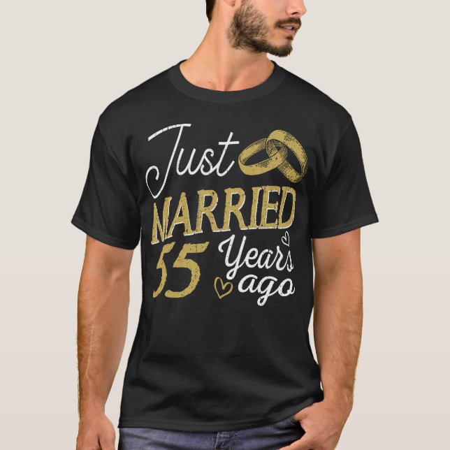 T-shirt Cadeau Anniversaire Marié Il Y A 55 Ans (Devant)