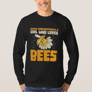 T-shirt Cadeau apiculteur   Une fille qui aime les abeille