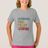 T-Shirt Cadeau Aviation Légende Pilote Papa Marié