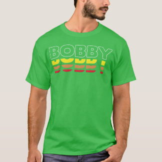 T-shirt Cadeau Bobby prénom drôle vintage coucher de solei