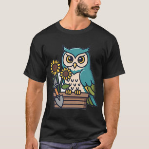 T-shirt Cadeau Boîte à Outils de Jardin Chouette Ruban Tou