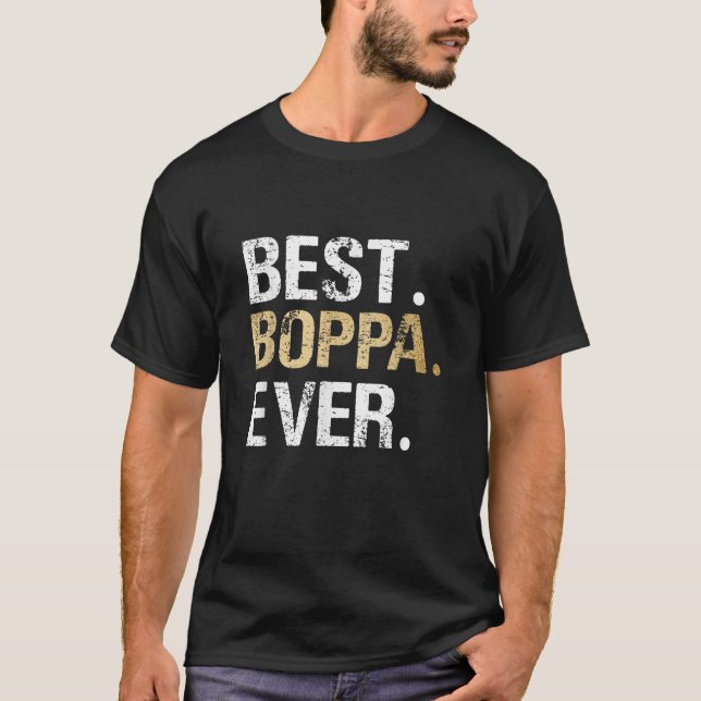 T-shirt Cadeau Boppa de Grandgirl Grandson Best Boppa (Devant)