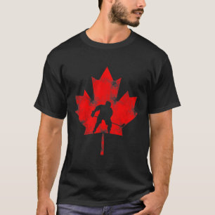 T-shirt Cadeau canadien de hockey Feuille d'érable pour l