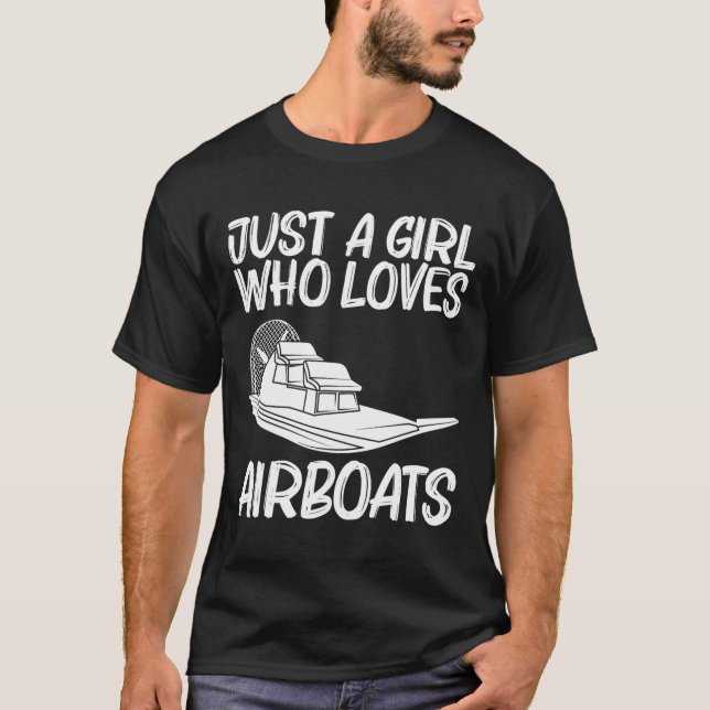 T-shirt Cadeau Cool Airboat Pour Filles Maman Course D'air (Devant)
