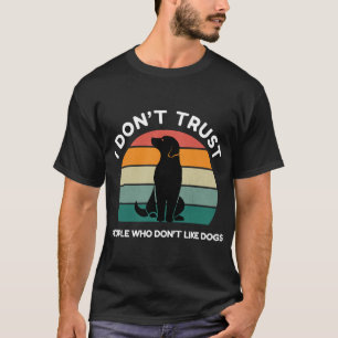 T-shirt Cadeau d'amant de chien de coucher de soleil drôle