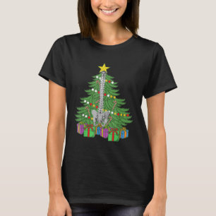 T-shirt Cadeau d'anatomie de l'arbre de Noël chiropratique