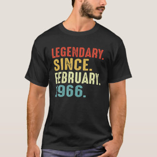 T-shirt Cadeau d'anniversaire 55 ans Légendaire depuis fév