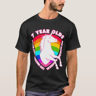 T-shirt Cadeau d'anniversaire de licorne de 7 ans 7ème