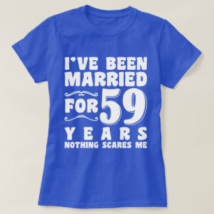 T-shirt Cadeau d'anniversaire de mariage de 59 ans