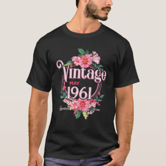 T-shirt Cadeau D'Anniversaire Des Femmes Né En Mai 1961 Fl