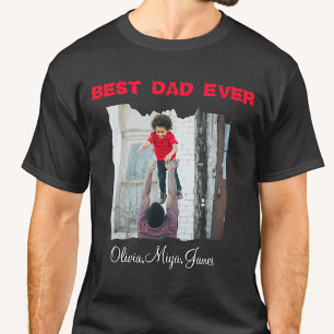 T-shirt Cadeau d'anniversaire du père collage photo multip